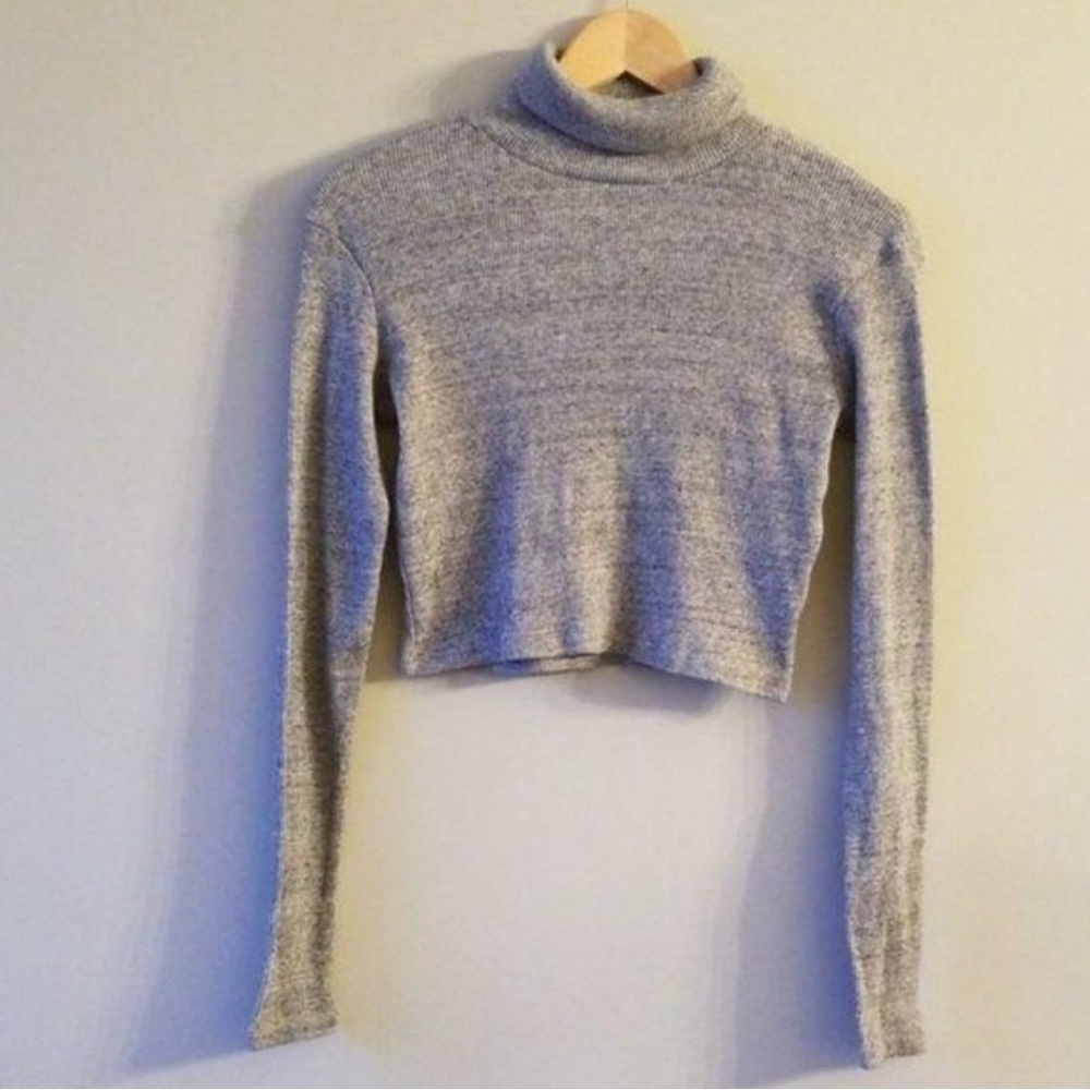 Zara Heather Gray Turtleneck Sweater